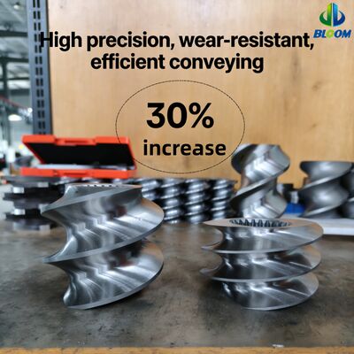 Qualität  Customized Wear and Corrosion Resistant Bimetallic Screw Segments for Twin Screw Extruder Parts with High Torque Capacity Fabrik