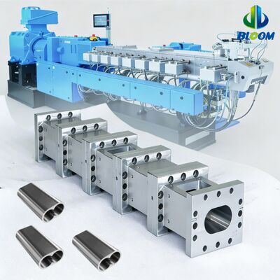 Qualität  Nickel Alloy Bimetallic Extruder Screws and Barrels with Wear Resistance and High-Temperature Tolerance for PP Pet PVC ABS Plastic Extruder Fabrik