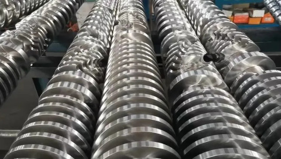 51/105 55/110 92/188 bimetallisches konisches Doppelschrauben-Fass für SPC/Lvt-Extruder