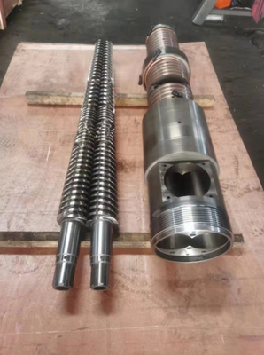 38CrMoAl konische Doppelschraube und Zylinder 65/132 für PVC-Rohrprofil WPC Spc