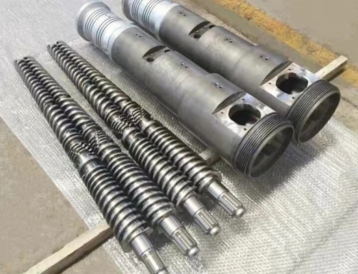 38CrMoAl konische Doppelschraube und Zylinder 65/132 für PVC-Rohrprofil WPC Spc