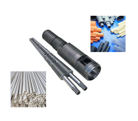 Konischer Doppelschneckenzylinder für PVC-Rohrleitungsextruder 80/156 65/132 55/110 50/105