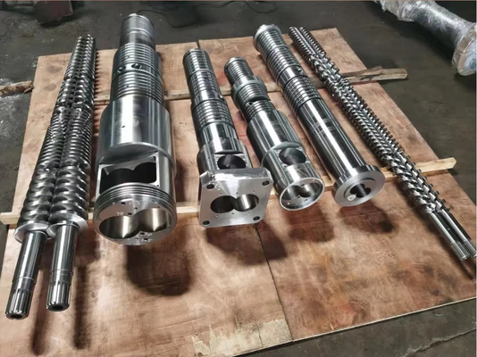 Konischer Doppelschneckenzylinder für PVC-Rohrleitungsextruder 80/156 65/132 55/110 50/105