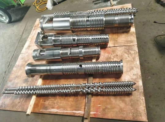 Konischer Doppelschneckenzylinder für PVC-Rohrleitungsextruder 80/156 65/132 55/110 50/105