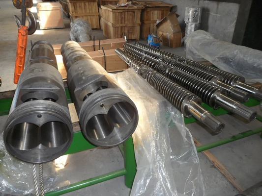 Konischer Doppelschneckenzylinder für PVC-Rohrleitungsextruder 80/156 65/132 55/110 50/105