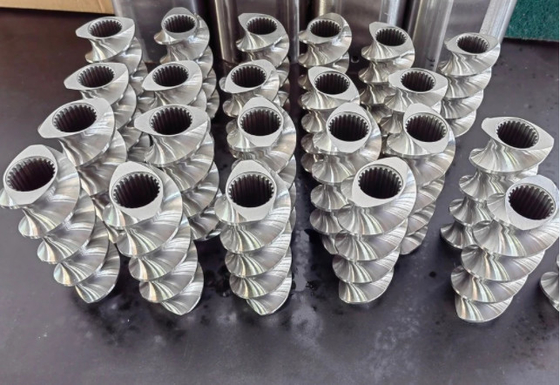 Metall W6mo5cr4V2 Schraubkomponenten Zwillingschraubextruder Ersatzteile