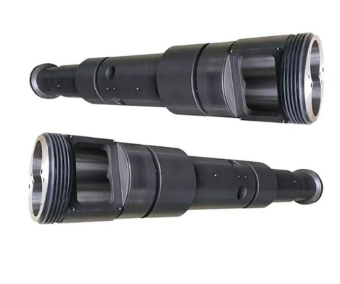 Bimetallisches konisches Doppelschrauben-Fass Nitrided für WPC PVC-PET Industrie