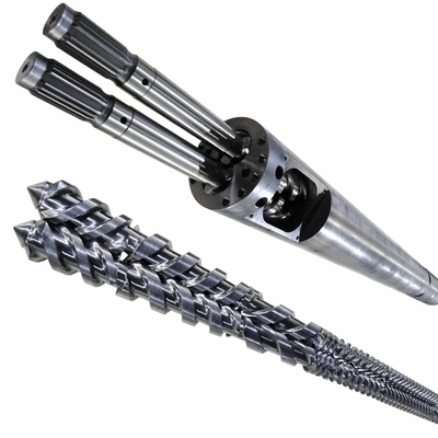 Paralleles Doppelschrauben-Fass MIKROSAN MCV55 MCV67 MCV110 für PVC-Rohr-Profil WPC
