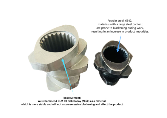 Verschleißbeständige Extruder-Schraubelemente für die Masterbatch-Industrie