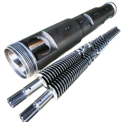 Bimetallische nitrierte konische Zwillingschrauben für die WPC-PVC-PE-Industrie/Extruderschrauben und -Fässer