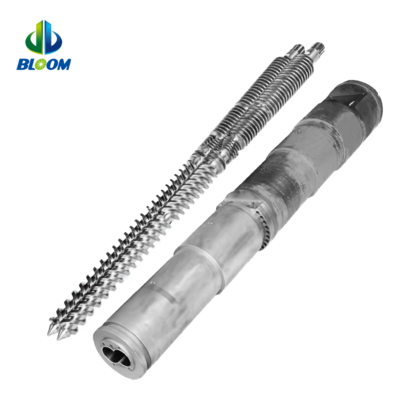 Bimetallische konische Doppelschnecke und -zylinder für PVC WPC Rohrplatten