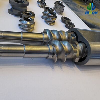 angepasste verschleiß- und korrosionsbeständige Bimetall-Schraubsegmente für zweischraubende Extruderteile mit hoher Drehmomentkapazität