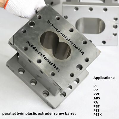 Maßgeschneiderte Nickellegierte Zwillingschraubenfässer mit Verschleißbeständigkeit und modularem Design für Hochdrehmoment-Extrusion