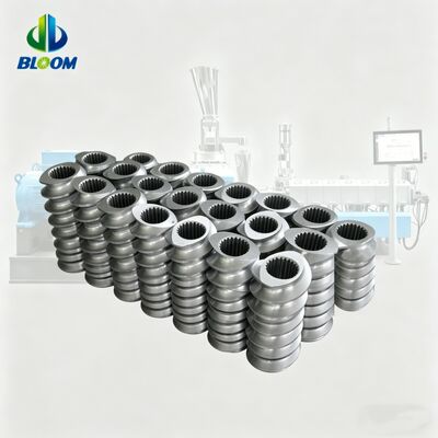 HRC 58-62 Härte Doppelschnecken-Extruder-Schnecken-Elemente mit Verschleiß- und Korrosionsbeständigkeit für WPC- und PVC-Verarbeitung durch CNC-Präzisionsbearbeitung