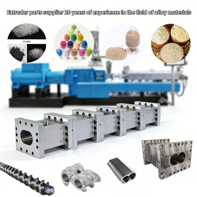 Wear and Corrosion Resistant Twin Screw Extruder Screw Elements with CNC Precision Machining and HRC 58-62 Hardness
